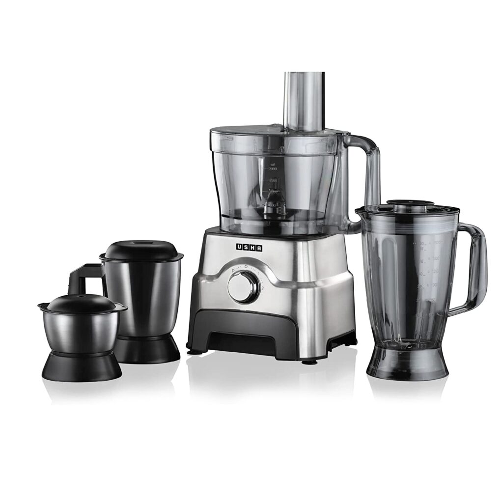 Usha FP 3811 Food Processor 1000 Watts Copper Motor with 13 Accessories